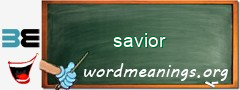 WordMeaning blackboard for savior